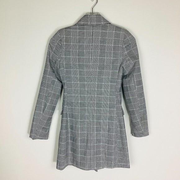 Pull‎ & Bear Double Breasted Houndstooth Blazer Jacket - Picture 9 of 12